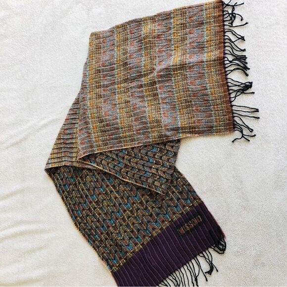 NWOT unisex Missoni Wool Scarf - Picture 5 of 7